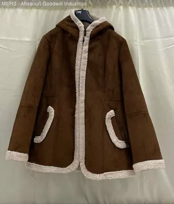 Koolaburra By Women's Brown UGG Faux Suede Shearling Jacket - Size XL/TG/EG • $12.99