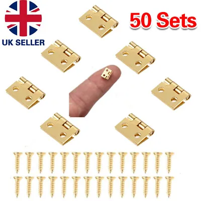 £4.89 • Buy 50 Small Mini Metal Hinges + 200 Nails For Miniature Furniture Box Dollhouse UK