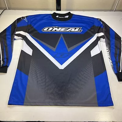 VINTAGE O'NEAL MX MOTOCROSS MOTORCYCLE RACING JERSEY Sz Mens XL Blue  • $14.99