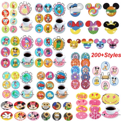 $19.57 • Buy DIY Art 5D Diamond Painting Wooden Coaster Non-Slip Cup Pad Mat Craft Lot Kits