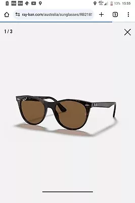 Ray-Ban RB2185 Wayfarer II Classic Sunglasses - Spotted Havana 55-18 145 • $139