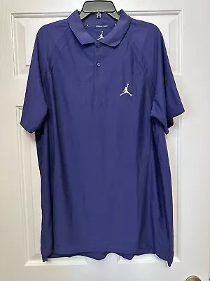 Nike Air Jordan Dri-Fit ADV Sport Golf Polo Purple Mens Size XL-Tall DZ0548-502 • $78.99