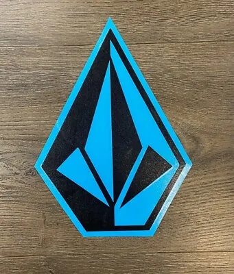 Volcom Stone Sticker XXL 10  Blue Blk Team Surf Skate Snowboard Car Bumper Decal • $12.95