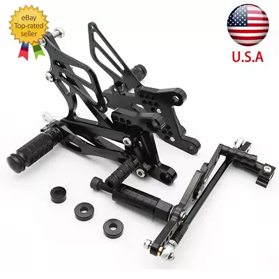 For Yamaha YZF R1 2007-2008 Front CNC Rearset Footrest Footpegs Foot Pegs Shift • $109.99