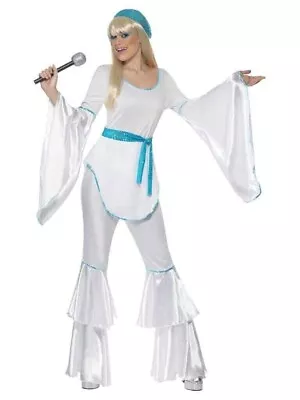 Smiffys New Ladies ABBA Super Trooper Costume 1970s Size S ( 8-10 Uk) • £18.59