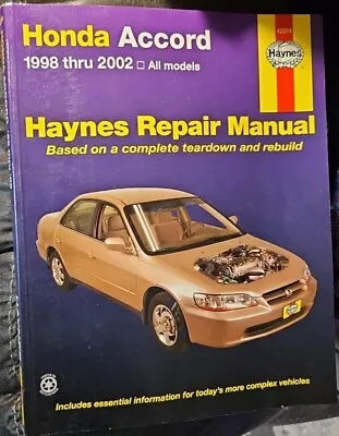 Haynes Repair Manual 42014 Honda Accord 1998-2002 All Models • $14
