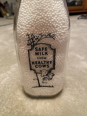 TSPQ Milk Bottle Orin Thomas & Sons Inc Farm Rutland VT RUTLAND CO Healthy Cows • $19.99