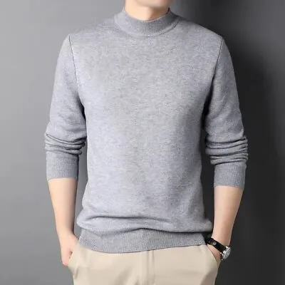 Men's Cashmere Sweater Half Men Sweaters Knit Pullovers For Male Man Sweater • $24.05