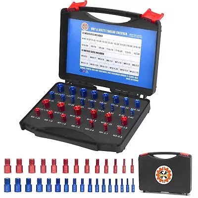 Nut And Bolt Thread Checker Nut & Bolt Size Gauge 30PCS 17In&13Metric Identifier • $46.98