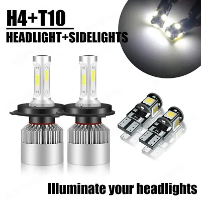 For Toyota MR2 MK2 H4 Super White 6000k LED High/Low Side Headlight Bulbs Set • £21.99