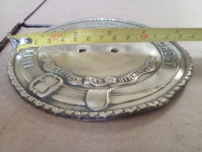 £7 • Buy Vintage Brass Safe Plaque   Ref 30