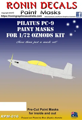 1/72 Ronin Decals Pilatus PC-9 Paint Masks For OZmods Kit • $7