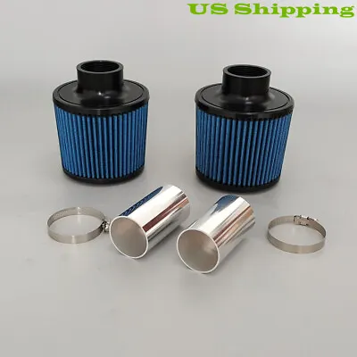 Blue Air Intake Kit For BMW N54 135i 335(x)i 535(x)i 3.0 Hi FLow Cone Filters • $93.99