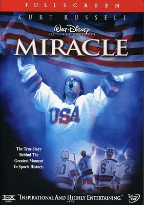 $6.50 • Buy Disney's Miracle DVD 2 Discs Full Frame Olympic Hockey Kurt Russell NEW Freeship
