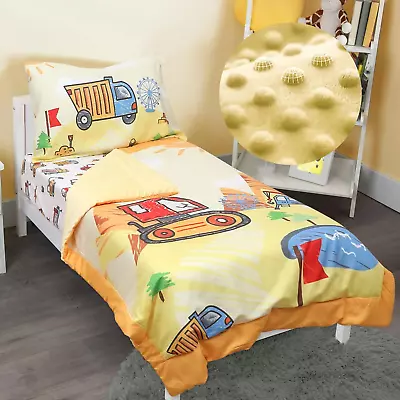 Toddler Bedding Set-4 Pieces Toddler Bedding Sets For Girls Boys Includes Comfor • $84.25
