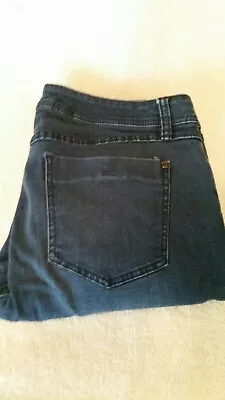 Elle Skinny Jeans Girls 12 Mid Rise Blue Dark Wash Denim Stretch With Pockets 1A • $15.49