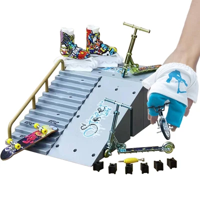 £30.69 • Buy 11Pcs Fingerboard Skatepark Set Skate Park Kits For KidsGift Fingerboard Ramps