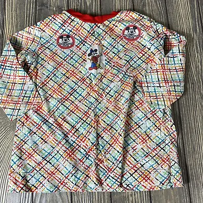 Vintage Kids Toddler Mickey Mouse Club Red Orange Line Dress  • $14.99