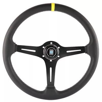 14.5inch/370mm NARDI Italy Leather Black Thickened Spoke Sport Steering Wheel • $107.80