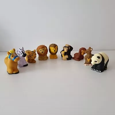 9 X Fisher Price Little People Animal Figures Kangaroo Lion Monkey Zebra Panda • $17.50