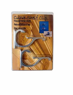 The Curve Clip For 5/8 - 3/4  Thick Mounts Shelf Up To 12  Deep With 2 Screws • £23.61