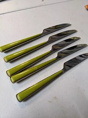 Vintage Lot Of 5 Fiesta Ware Green Butter Knives  • $11.24