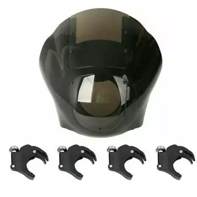 Quarter Fairing Windshield 49mm Clamps Fit For Harley Dyna Sportster XL1200X • $124.80