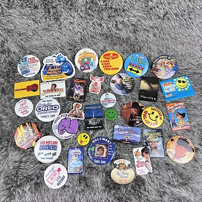 Vintage LOT Of Walmart Button Pins Movie Product Advertising Country 80s And 90s • $27.06