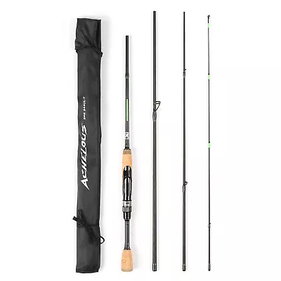 AU Travel  Fishing Rod Lightweight Carbon Fiber 4 Pieces Pole • $28.22