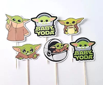 Yoda Baby Cupcake/cake Toppers X6 • £4.25