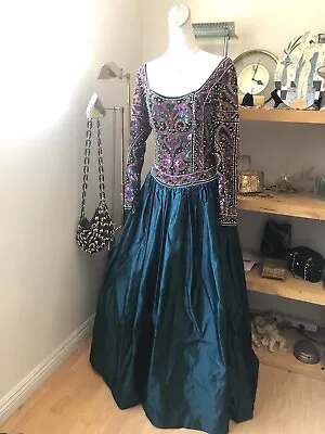 Vintage Naeem Khan Riazee Cocktail Dress Made In India Size 10 • $189.99
