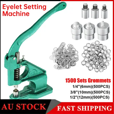 Grommet Eyelet Machine Hand Sanp Button Press Tool For Leather Rivets Fastener • $50.33