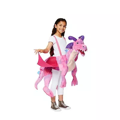 3-8 Kids Fairytale Ride On Pink Purple Dragon Girls Children Animal Fancy Dress  • £15.61