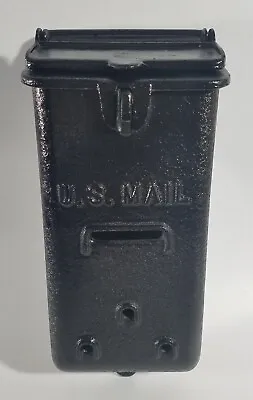 Antique U.S. Mail Box Textured All Black Metal Wall Mount Style Lockable 12  • $79.99