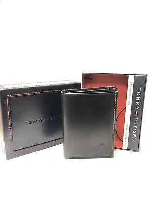 £16.99 • Buy Mens Black Tommy Hilfiger Leather Wallet Leather New Trifold