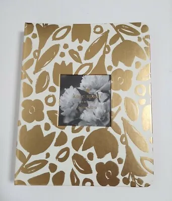 $18 • Buy Kate Spade Golden Floral Agenda Planner 2018-2019 White Metallic Flowers NWT