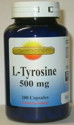 L-Tyrosine 500mg Energy-Chronic Fatigue-Focus-Depression 200 Caps 6 Month Supply • $13.95