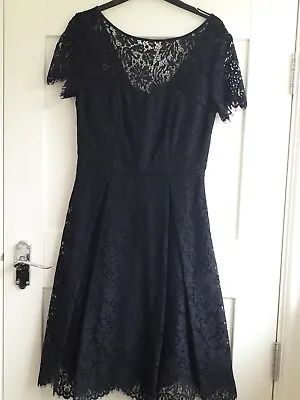 BN M&S Ladies Size 8 Black Lace Dress Fully Lined  • £9.99