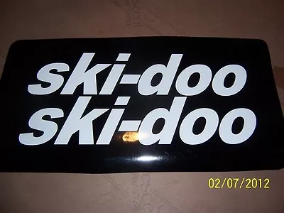 Set Of 2 Vintage Ski-doo Replacement Hood Stickers (New WHITE VINYL) 2.5 X 11   • $8