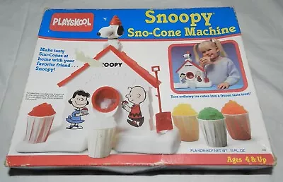 Vintage Copyright 1989 Playskool Shoopy Sno-Cone Machine In Box • $19.98