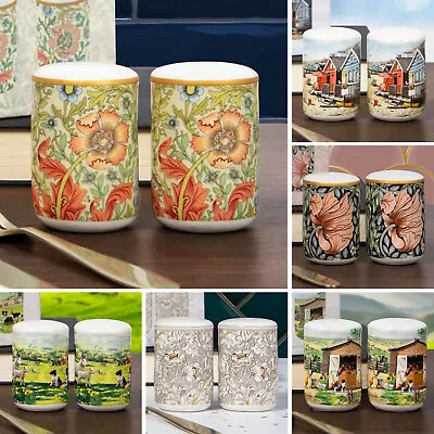 Salt And Pepper Shakers Set Fine China Shaker Pots Dispenser Spice Jar Tableware • £7.95