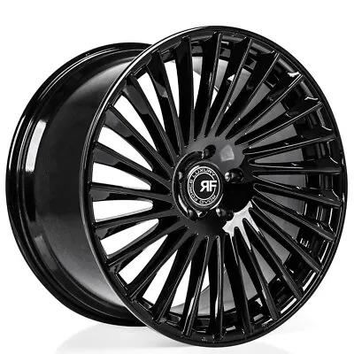 22  Staggered Road Force Wheels RF23 Gloss Black Rims • $1650