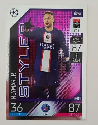 2022-23 Match Attax UEFA - Neymar Jr Styler Foil Card PSG • $14.99