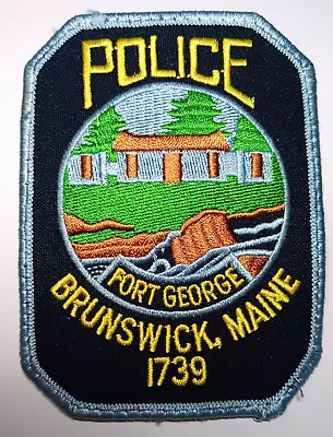 Brunswick Maine Police Patch - USED - FREE US SHIPPING ! • $4.95