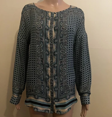 $38 • Buy Women’s Mulberry Silk Top/blouse/shirt Size 12 Long Sleeve