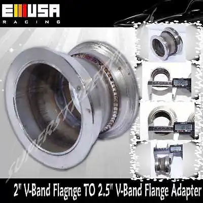 Adapter 2 1/2  Or 2.5  To 2  V-Band Flange Exhaust Piping Pipe • $25.99