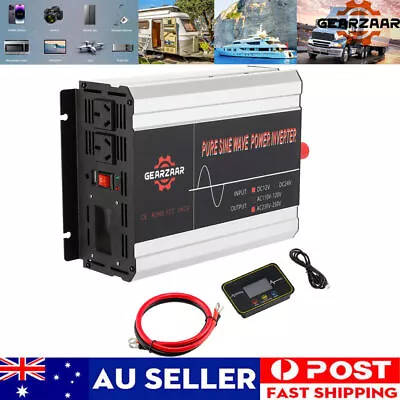 Inverter 3000W/6000W Pure Sine Wave 12V To 240V AC Car Boat Camping Caravan AUS • $229.99