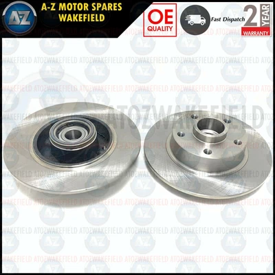 £199.99 • Buy FOR RENAULT CLIO MEGANE SCENIC REAR PLATINUM BRAKE DISCS PAIR ABS BEARING 260mm