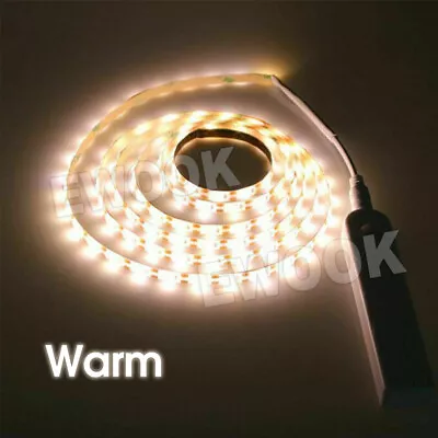 Battery Operated LED Strip Light Wireless PIR Motion Sensor Wardrobe Cabinet • $7.45