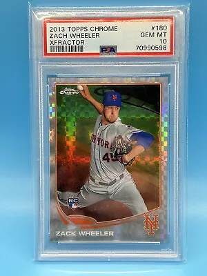 2013 Topps Chrome Xfractor Refractor ZACK WHEELER #180 RC - PSA 10 Gem Mint • $89.95